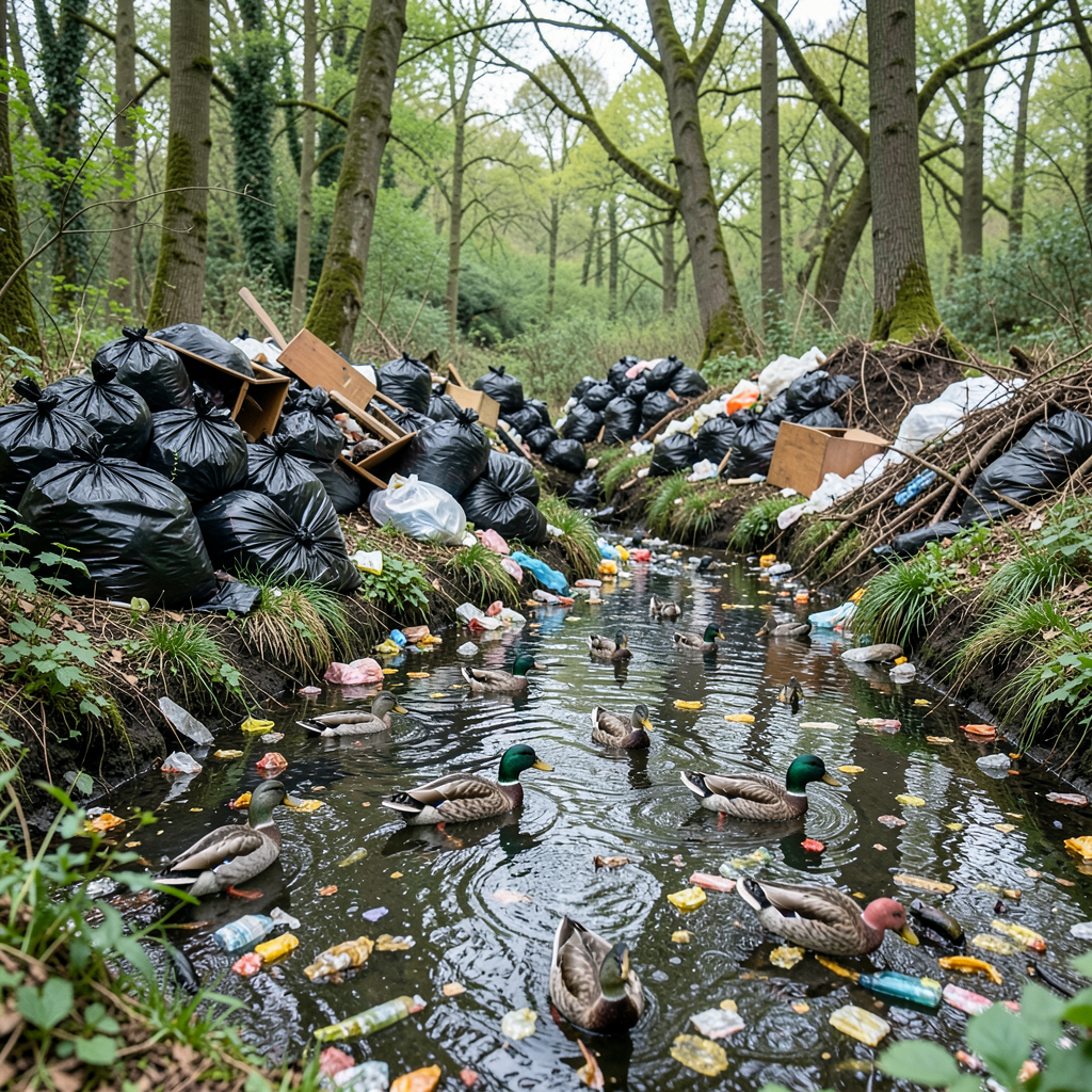 Environmental alarm raised over Ranskill illegal dump disturbing local ducks